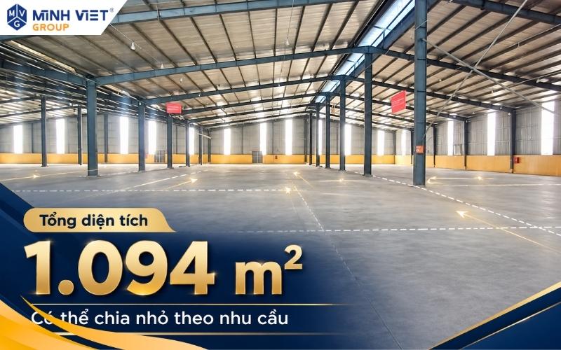 Kho Chèm diện tích 1.094 m², có thể chia nhỏ